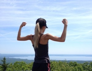 This is me at the top of our hike!