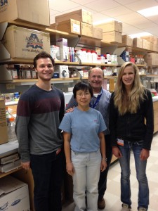 From left to right: Thomas, Rea, Rob, Me. David was not at the lab on my last day, so unfortunately, he's not in the picture.