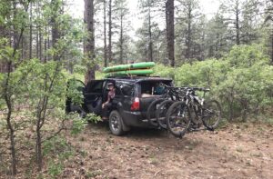 Our car ready to camp